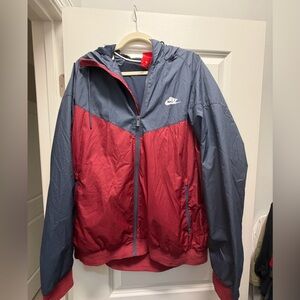 Nike Red and Gray Bomber Jacket